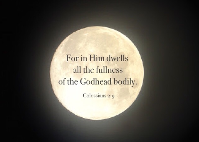 Colossians 2:9 For in Him dwells all the fullness of the Godhead bodily.