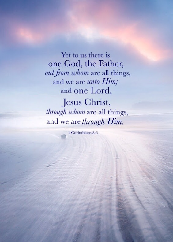 1 cor 8 6 Yet to us there is one God the Father out from whom are all things and we are unto Him