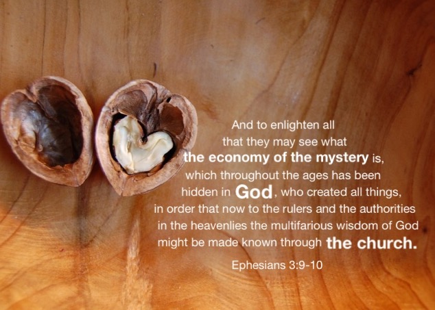 Eph. 3:9-10 And to enlighten all that they may see what the economy of the mystery is, which throughout the ages has been hidden in God, who created all things, in order that now to the rulers and the authorities in the heavenlies the multifarious wisdom of God might be made known through the church.